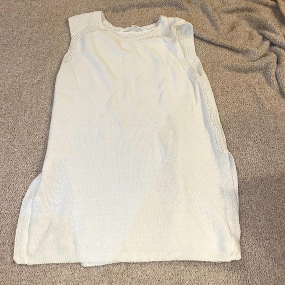 Athleta sweater sleeveless tunic, size xl, white